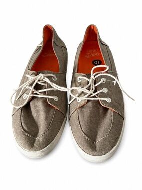 Vans Surf Siders Palisades Vulc Women’s Size 10 Khaki Canvas Casual Shoes